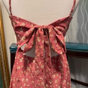 Forever 21 Pink Floral Midi Dress